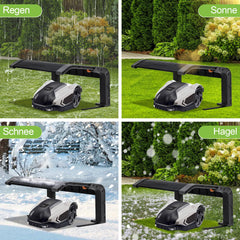 Hengda Mähroboter Garage Klappbare, Garage für Mähroboter, 72x56x36cm Rasenroboter Garage, mit Metallfüßen