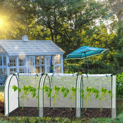 Hengda Foliengewächshaus Frühbeet Transparent PVC, Gemüse Tomatenhaus Gewächhäuser mit Reißverschluss 270 × 90 × 90cm