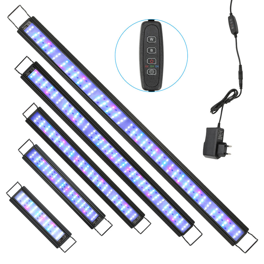 Hengda Aquarium LED Beleuchtung RGB Spectrum, Aquarienbeleuchtung Dimmbare, Aquarium Lampe mit ausziehbarer Halterung, Aquariumleuchte