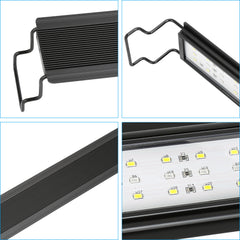 Hengda Aquarium LED Beleuchtung RGB Spectrum, Aquarienbeleuchtung Dimmbare, Aquarium Lampe mit ausziehbarer Halterung, Aquariumleuchte