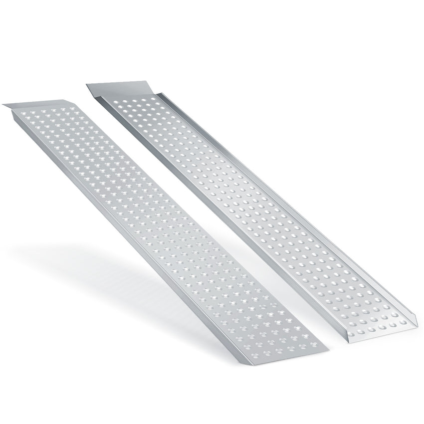 Hengda 2X Auffahrrampe 160cm, Rutschfeste Verladeschiene Verladerampe 400kg, Auto Laderampe Verzinkter Stahl