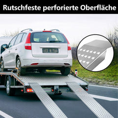 Hengda 2X Auffahrrampe 160cm, Rutschfeste Verladeschiene Verladerampe 400kg, Auto Laderampe Verzinkter Stahl