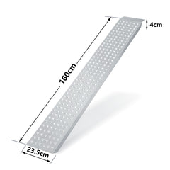 Hengda 2X Auffahrrampe 160cm, Rutschfeste Verladeschiene Verladerampe 400kg, Auto Laderampe Verzinkter Stahl