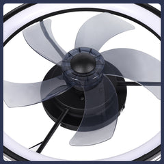 Hengda Deckenventilator Mit Beleuchtung Dimmbar Ventilator Ø50cm, Fernbedienung/APP-Steuerung, 6 Windstufen, Deckenleuchte mit Ventilator