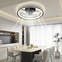 Hengda Deckenventilator Mit Beleuchtung Dimmbar Ventilator Ø50cm, Fernbedienung/APP-Steuerung, 6 Windstufen, Deckenleuchte mit Ventilator