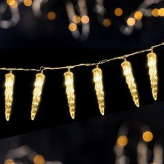 Hengda Eiszapfen lichterkette, 40LEDs Eiszapfen, Weihnachtsbeleuchtung  Innen & Außen Deko