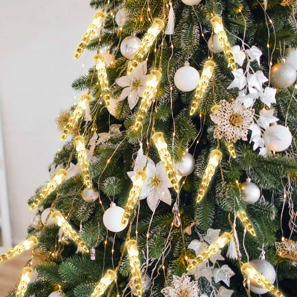 Hengda Eiszapfen lichterkette, 40LEDs Eiszapfen, Weihnachtsbeleuchtung  Innen & Außen Deko