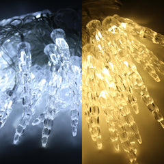 Hengda Eiszapfen lichterkette, 40LEDs Eiszapfen, Weihnachtsbeleuchtung  Innen & Außen Deko