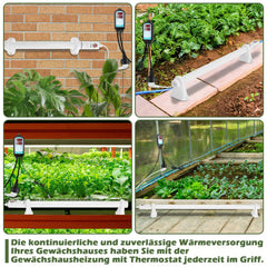 Hengda Gewächshausheizung, 55W/90W/135W Gewächshaus Heizung, Elektrische Heizung mit eingebautem, für Gewächshäuser