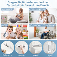 Hengda Haltegriff Dusche mit Saugnapf, MAX 110 KG, 32CM Duschgriff, Abnehmbare Badewannengriff, Sauggriff, Badgriff