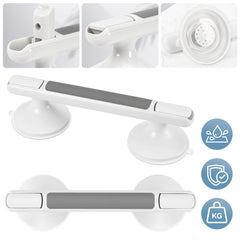 Hengda Haltegriff Dusche mit Saugnapf, MAX 110 KG, 32CM Duschgriff, Abnehmbare Badewannengriff, Sauggriff, Badgriff