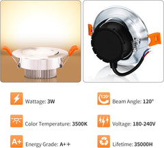 Hengda 20x 3W Warmweiß LED Einbaustrahler Deckenstrahler