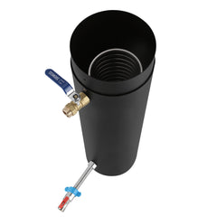 Hengda Kaminofenrohr Edelstahl Ø12cm/15cm, Ofenrohr mit integrierter Heizspirale, Abgasrohr für Kamin & Holzofen