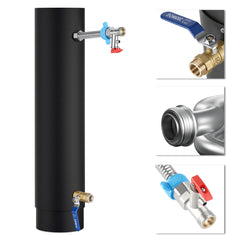 Hengda Kaminofenrohr Edelstahl Ø12cm/15cm, Ofenrohr mit integrierter Heizspirale, Abgasrohr für Kamin & Holzofen