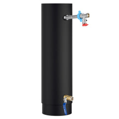 Hengda Kaminofenrohr Edelstahl Ø12cm/15cm, Ofenrohr mit integrierter Heizspirale, Abgasrohr für Kamin & Holzofen