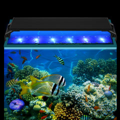Hengda LED Aquarium Beleuchtung, 16W/20W/25W, Aquariumbeleuchtung Weiß Blau, Aquarium Lampe mit Verstellbarer Halterung, für 90cm-120cm Süßwasser-Aquarien