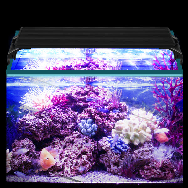 Hengda LED Aquarium Beleuchtung, 16W/20W/25W, Aquariumbeleuchtung Weiß Blau, Aquarium Lampe mit Verstellbarer Halterung, für 90cm-120cm Süßwasser-Aquarien