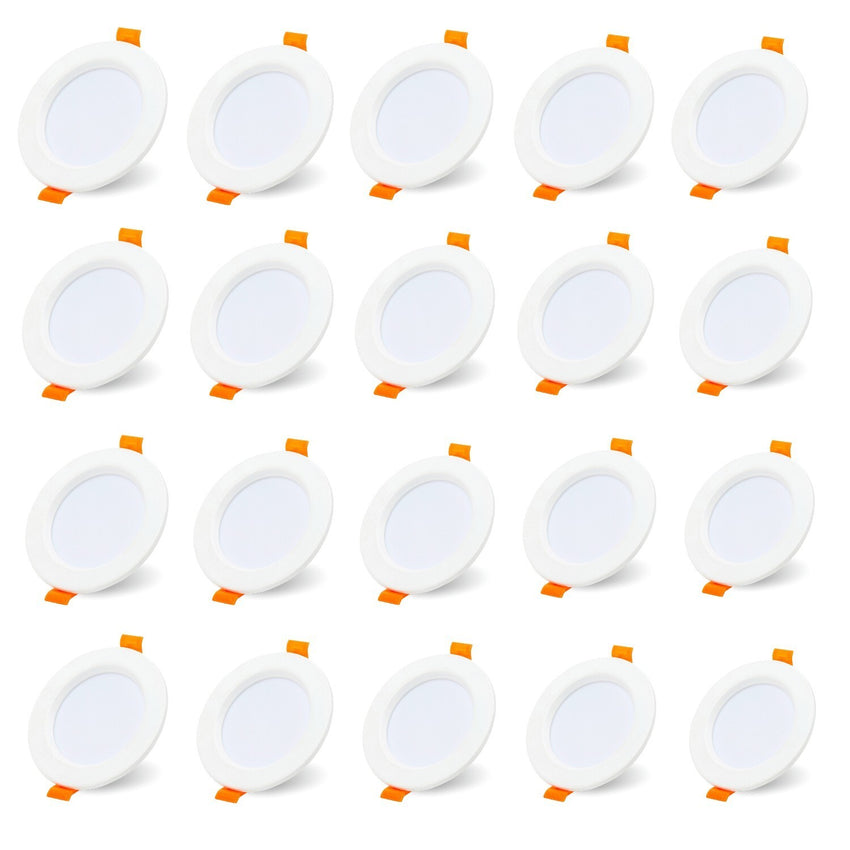 Hengda 20x LED Einbaustrahler 3200K/6000K, LED strahler, 220V 5W Deckenstrahler, Deckenspot