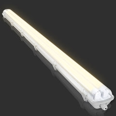 Hengda LED Feuchtraumleuchte 18W/24W, 120cm/150cm Wannenleuchte, Kaltweiß/Neutralweiß, Doppelt T8 LED Werkstattlampe, Röhrenlampe IP65 Wasserfest