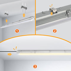 Hengda LED Feuchtraumleuchte 18W/24W, Wannenleuchte 4000K Neutralweiß, T8 LED Röhre, Feuchtraumlampe IP65 Wasserfest Röhrenlampe, Werkstattlampe