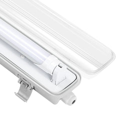 Hengda LED Feuchtraumleuchte 18W/24W, Wannenleuchte 4000K Neutralweiß, T8 LED Röhre, Feuchtraumlampe IP65 Wasserfest Röhrenlampe, Werkstattlampe