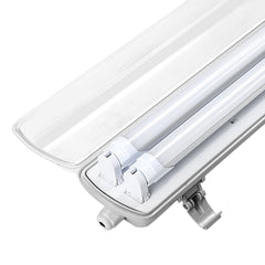 Hengda LED Feuchtraumleuchte 18W/24W, 120cm/150cm Wannenleuchte, Kaltweiß/Neutralweiß, Doppelt T8 LED Werkstattlampe, Röhrenlampe IP65 Wasserfest