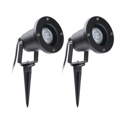 Hengda LED Gartenstrahler 4W, Gartenleuchte GU10 4000K Warmweiß, Gartenbeleuchtung mit Erdspieß, IP65 Gartenlampe mit Stecker