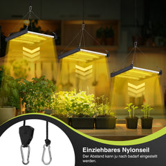 Hengda 150W LED Pflanzenlampe, LED Vollspektrum Grow Lampe, Grow Light Dimmbare, Wachstumslampe