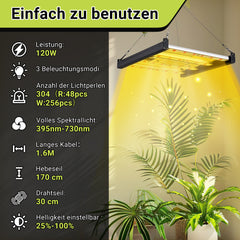 Hengda 150W LED Pflanzenlampe, LED Vollspektrum Grow Lampe, Grow Light Dimmbare, Wachstumslampe