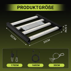 Hengda 150W LED Pflanzenlampe, LED Vollspektrum Grow Lampe, Grow Light Dimmbare, Wachstumslampe