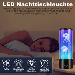 Hengda LED Quallenlampe, RGB Lavalampe, mit Fernsteuerung, Nachtlicht