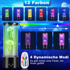 Hengda LED Quallenlampe, RGB Lavalampe, mit Fernsteuerung, Nachtlicht