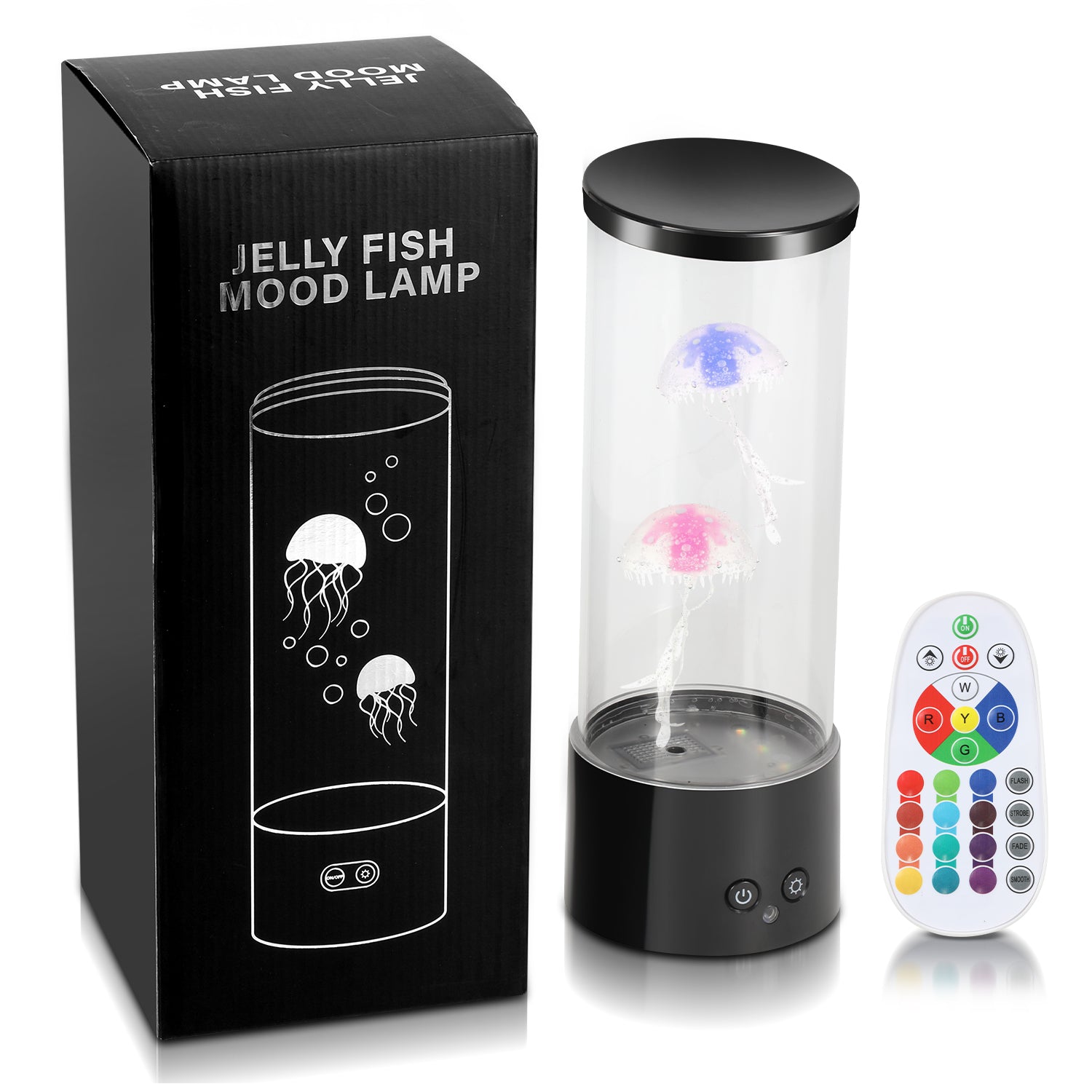 Hengda LED Quallenlampe, RGB Lavalampe, mit Fernsteuerung, Nachtlicht