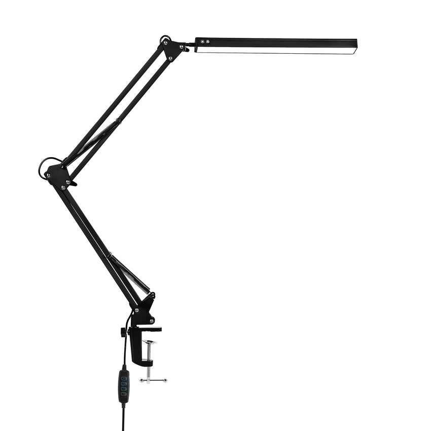 Hengda LED Schreibtischlampe, 10W Klemmleuchte, Dimmbar Tischlampe