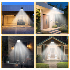 Hengda LED Solar Wandleuchte, Wandfluter mit Bewegungsmelder, Gartenbeleuchtung Solarlampen