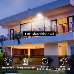 Hengda LED Strahler, 20/30/50/100W LED Fluter, Warmweiß/Kaltweiß Außenstrahler, IP66 Scheinwerfer (kein Stecker)