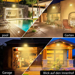 Hengda LED Strahler, 20/30/50/100W LED Fluter, Warmweiß/Kaltweiß Außenstrahler, IP66 Scheinwerfer (kein Stecker)