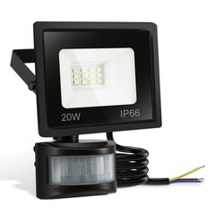 Hengda 10-100W LED Strahler mit Bewegungsmelder, LED Fluter Kaltweiß Wandstrahler Außen IP66, Scheinwerfer,  Gartenlampe, Baustrahler (kein Stecker)