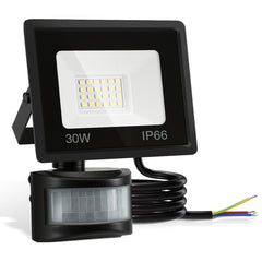 Hengda 10-100W LED Strahler mit Bewegungsmelder, LED Fluter Kaltweiß Wandstrahler Außen IP66, Scheinwerfer,  Gartenlampe, Baustrahler (kein Stecker)