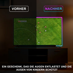 Hengda Led Streifen RGB SMD 5050, LED Strip Selbstklebend, mit 24-Tasten-Fernbedienung, Dimmbar LED lichtband Leiste, für Zuhause, Partei