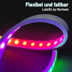 Hengda Neon LED Strip RGBIC Gaming PC Monitor Hintergrundbeleuchtung USB LED Streifen für 27/32 Zoll PC, Dimmbar, mit App-Steuerung