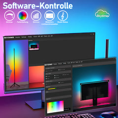 Hengda Neon LED Strip RGBIC Gaming PC Monitor Hintergrundbeleuchtung USB LED Streifen für 27/32 Zoll PC, Dimmbar, mit App-Steuerung