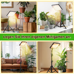 Hengda Pflanzenlampe LED mit Ständer, Höhenverstellbare Pflanzenleuchte LED Vollspektrum, 242 LEDs Grow Lampe