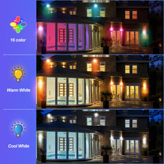 Hengda RGB LED Strahler Außen mit Fernbedienung, 10/20/30/50 W Fluter LED Dimmbar, Flutlicht IP66 Wasserdicht, 4 Modi