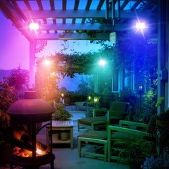 Hengda RGB LED Strahler Außen mit Fernbedienung, 10/20/30/50 W Fluter LED Dimmbar, Flutlicht IP66 Wasserdicht, 4 Modi