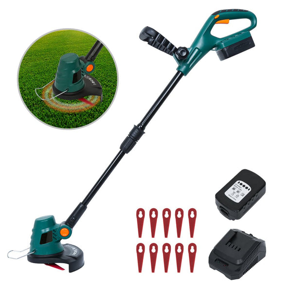 Hengda Rasen Kantenschneider Set mit 20 V/2.0 Ah rasenmäher Lithium-Batterien