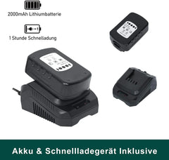 Hengda Rasen Kantenschneider Set mit 20 V/2.0 Ah rasenmäher Lithium-Batterien