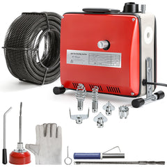 Hengda Rohrreinigungsmaschine 500W, Elektrische Abflussreiniger mit 6 Köpfen,  Rohrreinigungsgerät, Elektrische Köpfe Für 20–120 mm Rohre