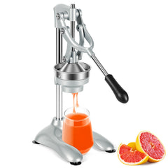 Hengda Saftpresse Manuell, Zitronenpresse, Zitruspresse Edelstahl, Orangenpresse Flüsterleise, für alle Saftfrüchte Geeignet