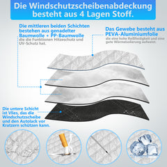 Hengda Scheibenabdeckung, Winterschutz, Sonnenschutz, Frontscheibenabdeckung, Schnee Auto